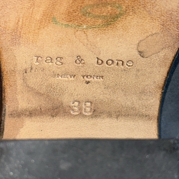 Rag & Bone Harrow Gray With Brown Strap Leather Bootie - Picture 9 of 9